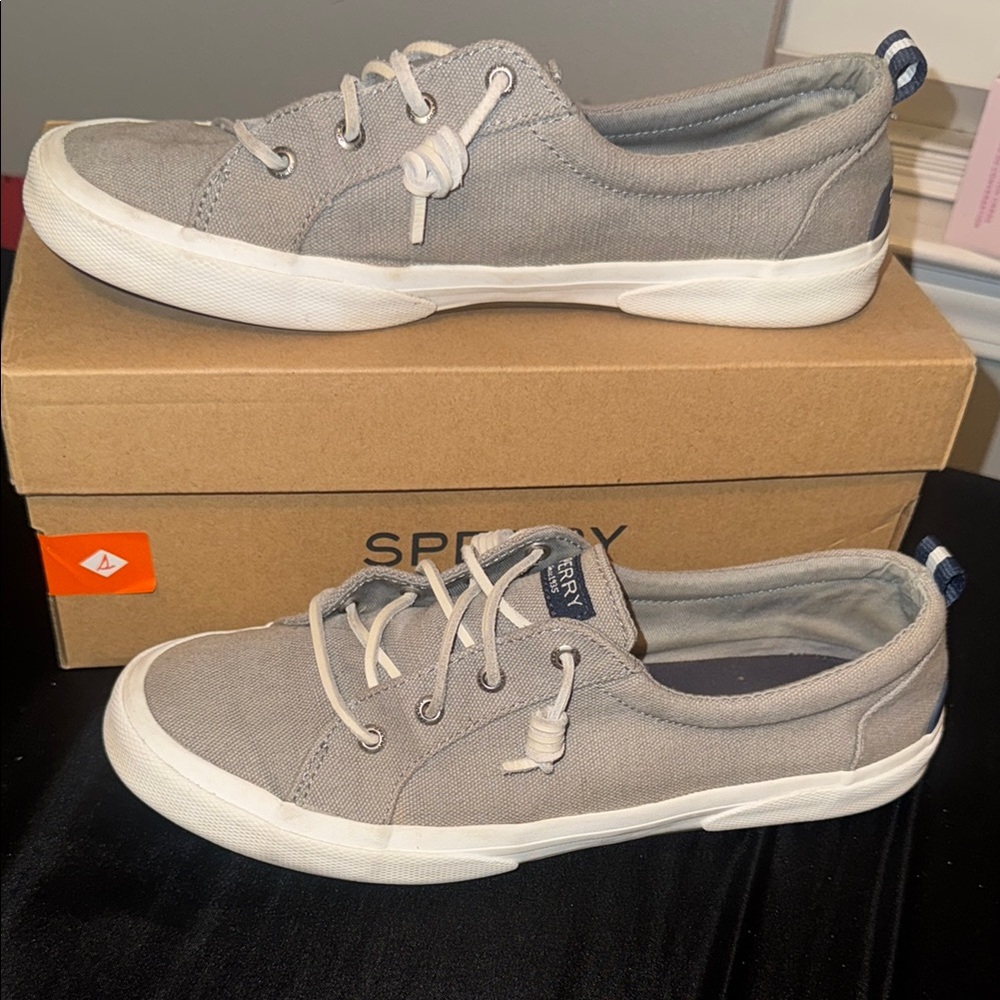 Sperry Light Gray Canvas Shoes